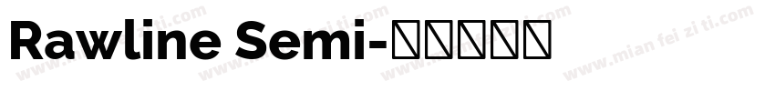 Rawline Semi字体转换
